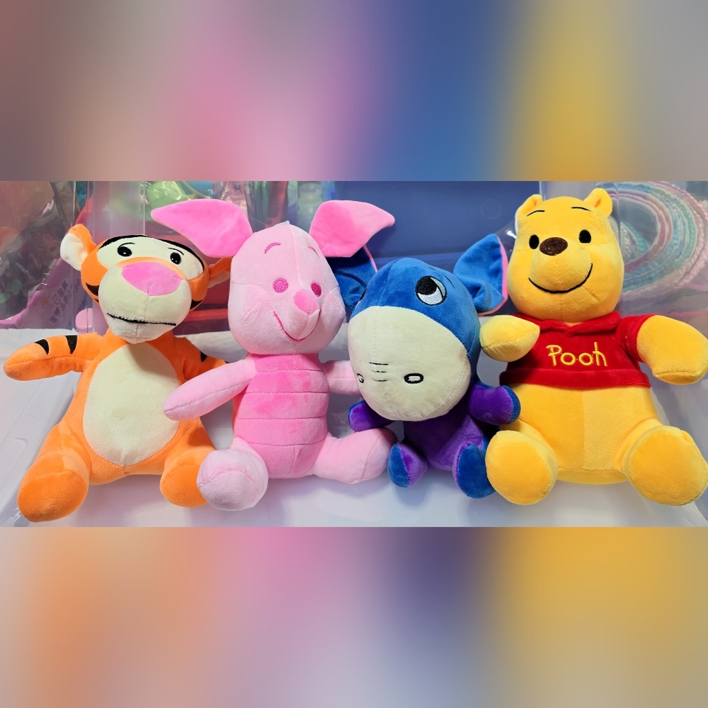 Winnie The Pooh & Friends Plush, Eeyore, Piglet, Tigger